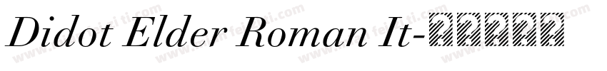 Didot Elder Roman It字体转换